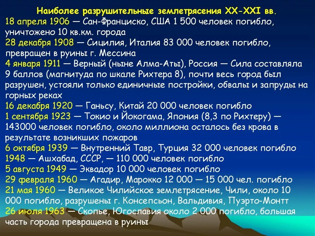 5 крупных землетрясений. Наиболее разрушительные землетрясения. Самые разрушительные землетрясения. Землетрясения XX-XXI таблица. Самые разрушительные землетрясения XX-XXI В..