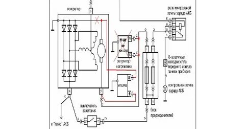 Схема подключения генератора 402 двигателя