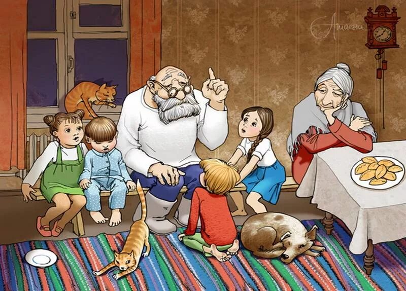 Юрий прядко у камина. Дед рассказывает сказки. Австрийский художник ernst nowak (1851-1919). Разговор за столом. Человек рассказывает сказки.