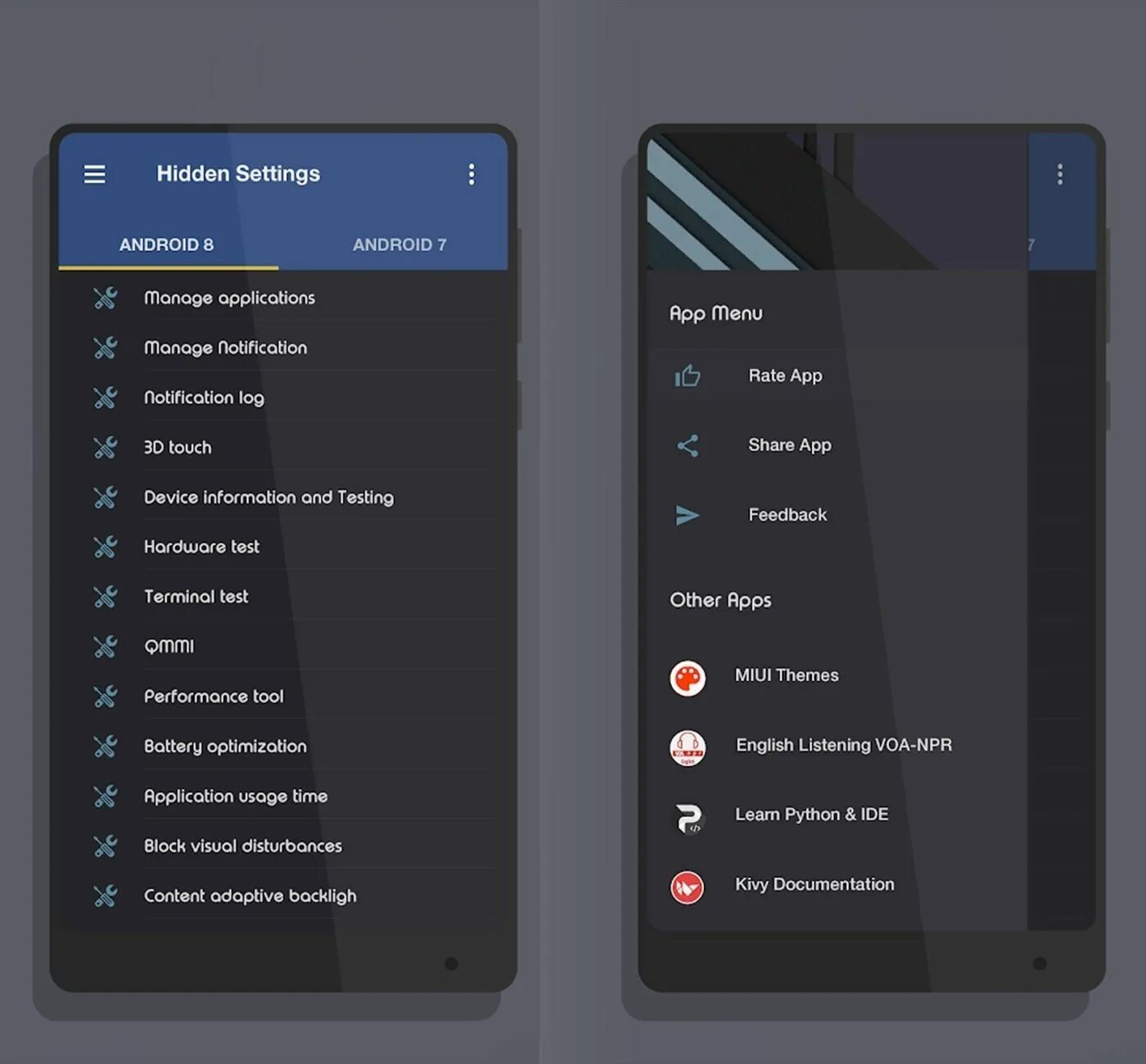 Hidden settings. Android settings app. MIUI settings. MIUI 14 settings. Miui setting