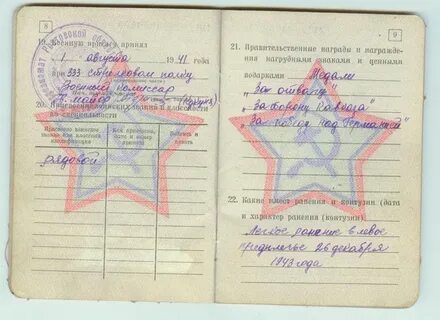 Команда партия в военном билете