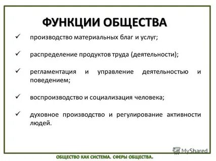 Функции общины