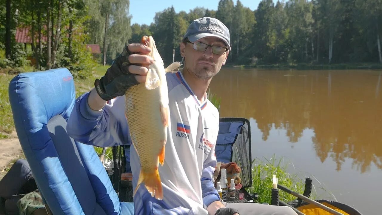 Клев на пруду. Рыбалка Видное. КРХ. КРХ белая дача. Каскадное рыбалка.