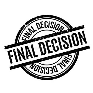 Final decision