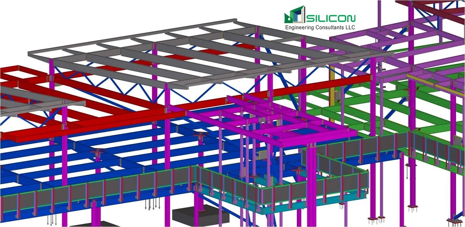 Тяжёлые металлоконструкции 3d модель. Steel Structural elements. Steel structure Engineering. Металлические конструкции покрытия в осях d-j/Structural Steel cov-erage in AXFS D-J.