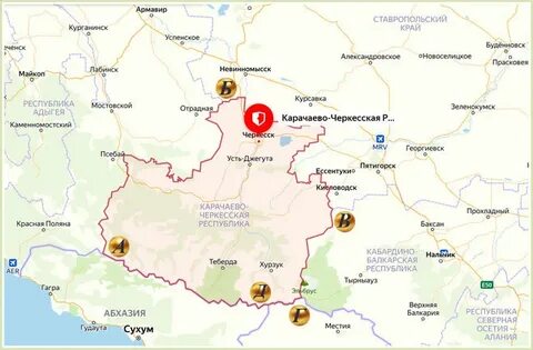 С кем граничит карачаево черкесская
