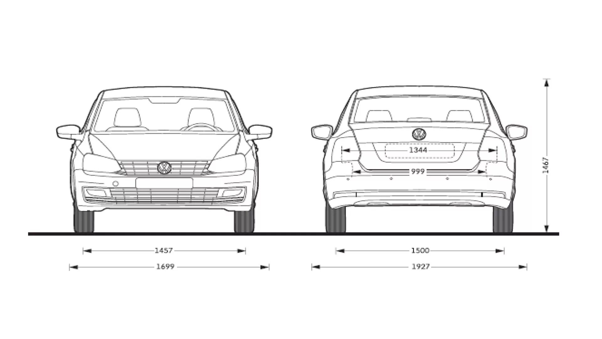 Polo sedan размеры