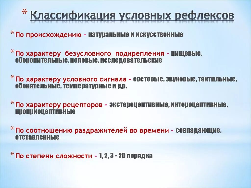 Классификация условных рефлексов. Классификация и значение условных рефлексов. Классификация условных рефлексов таблица. Классификация условных и безусловных рефлексов.