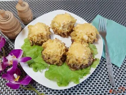 Стожки с грибами и сыром в духовке