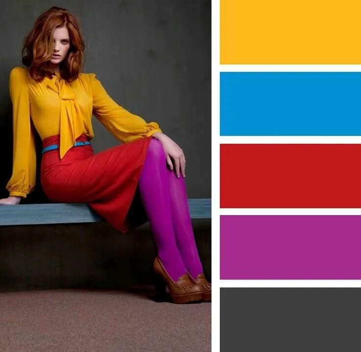 Приложение сочетание цветов в одежде A Visual Guide To Quick And Easy Color FAKE BLACK Color mixing, Edgy fashion p