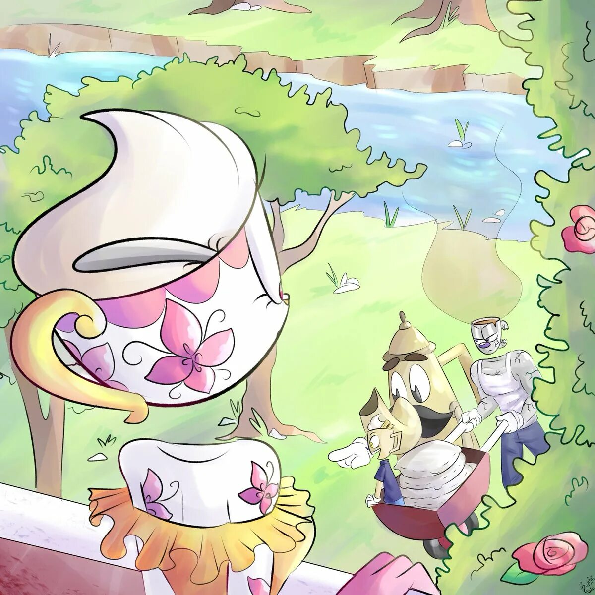 Cuphead reader. Капхед и магмен арт. капхед и магмен комиксы. чашечка cuphead. капхед кружек и чашек арт.