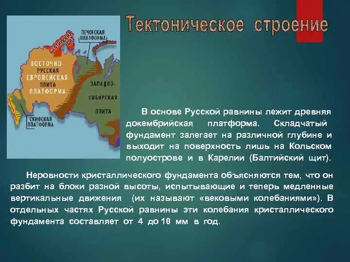 Равнина тектоническое строение типы климата природные. Тектоническое строение Восточно европейской равнины. Восточно европейская тектоническая структура. Структура Восточно европейской равнины. Тектоническая структура Восточно-европейской равнины.