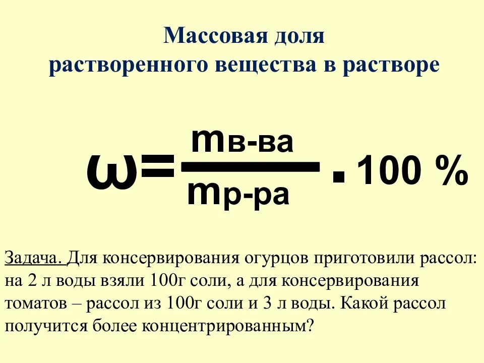 Задачи по массовой доле растворенного вещества