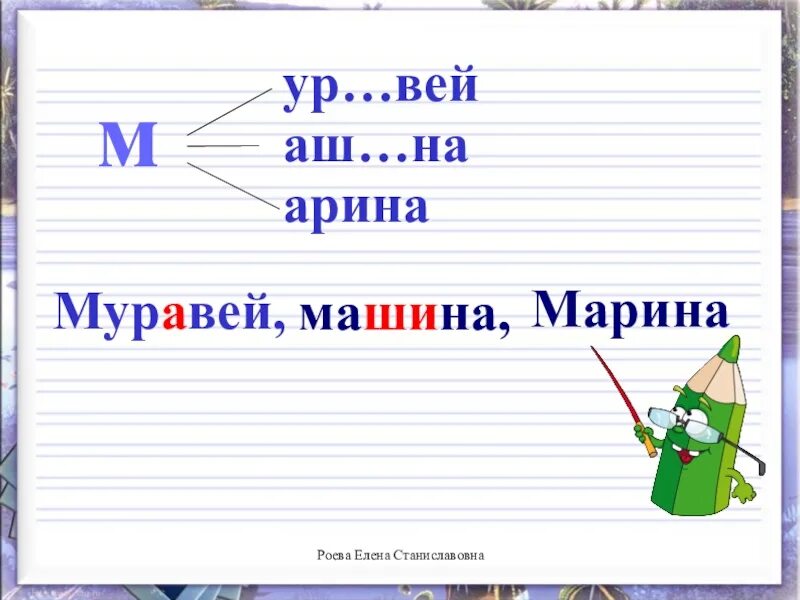 Муравей разделить на слоги