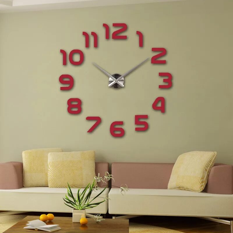 До которого часа можно купить. Самоклеющиеся 3d часы "DIY Clock" al021-b. Настенные часы 3d-Decor Bruno. Часы настенные большие оригинальные для гостиной. Часы на стену большие.