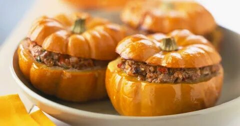 Рецепт запеченной тыквы с мясом