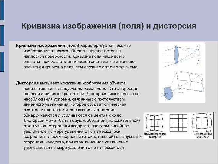 Как поля изображают на плоскости. Кривизна поля изображения аберрация. аберрация кривизна поля пример. дисторсия оптической системы схема. кривизна поля изображения схема.