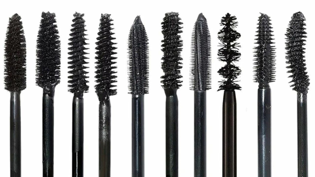 Щеточка для туши. Кисточка для туши. Типы щеточек для туши. Какая бывает туш. Тушь для ресниц щеточки виды.