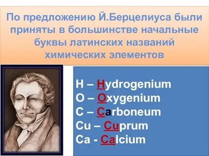 Латинские названия химических