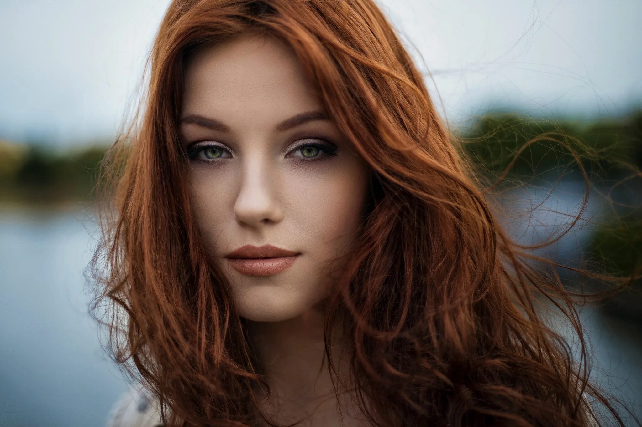 Red hair woman. Рыжеволосая модель Лесли Аллен.