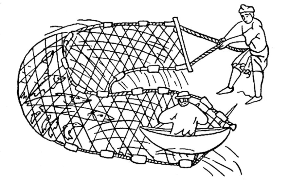 Лов рыбы неводом. Рыболовство древних славян. Занятия древних славян. Занятия древних славян рыболовство. Рыбу ловят неводом падежи