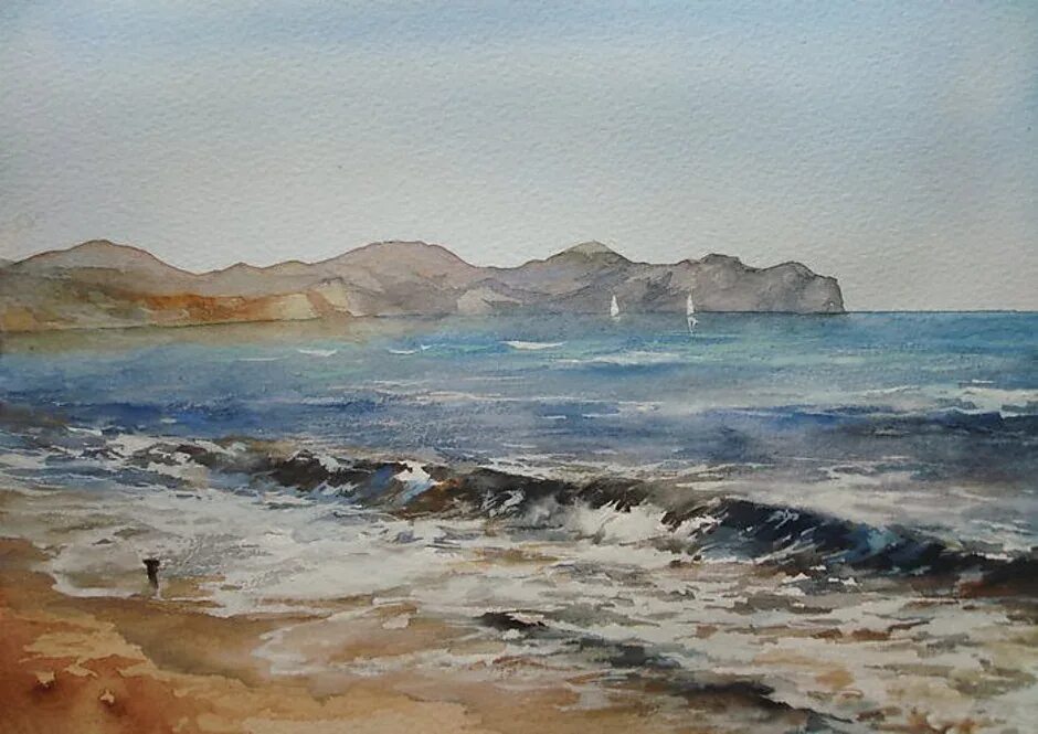 Рисуем море акварельными карандашами. Каспийское море иллюстрация. Каспийское море живопись. Каспийское море рисунок. Н станковая живопись море.