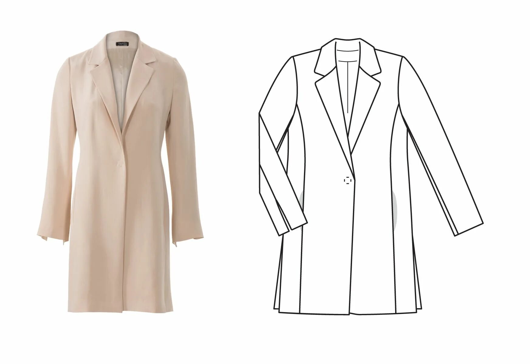 Schéma du modèle - burdafashion.com Пальто, Одежда, Выкройки