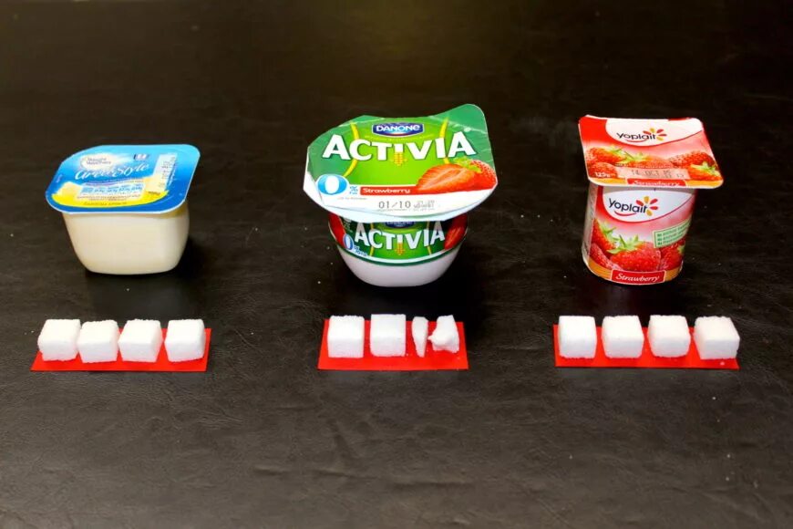 Где больше сахара в сладком творожке. Йогурт с сахаром. Количество сахара в йогурте. Разновидности йогуртов. В йогурте есть сахар.