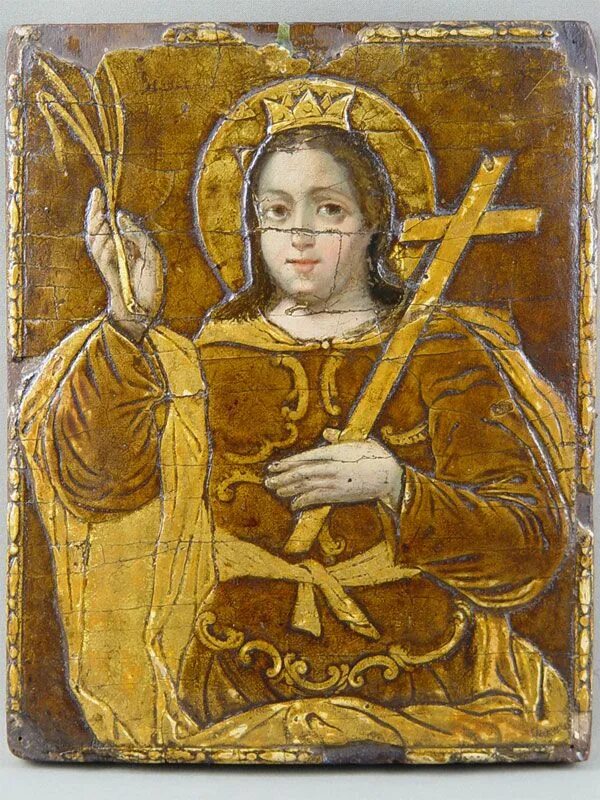 Икона Екатерины великомученицы. Левкас для иконы. Св века