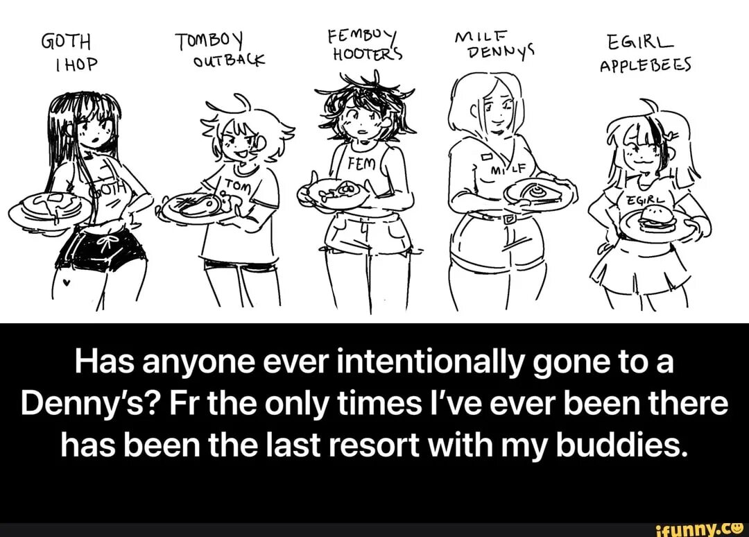 Where to eat 2025. Where eat кемерово. pregnant tomboy art. i hate femboy. meme sigh alone again girl waiter.