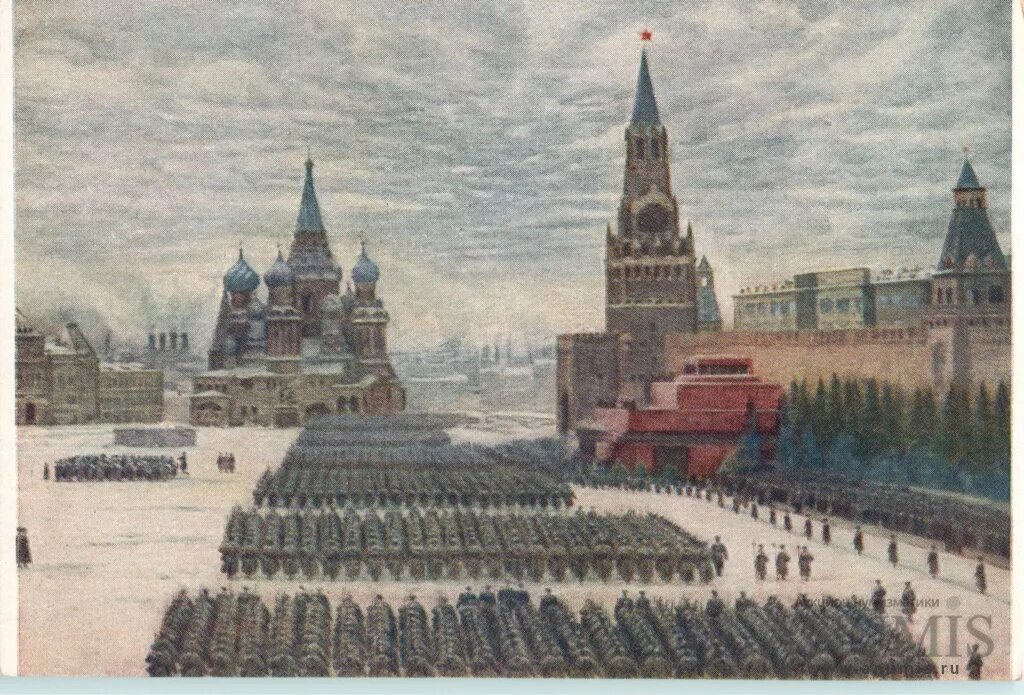 Юон «парад на красной площади 7 ноября 1941 года» (1941).. Парад 7 ноября 1941 года в Москве на красной площади. Парад на красной площади 7 ноября 1941 года к.ф Юона.