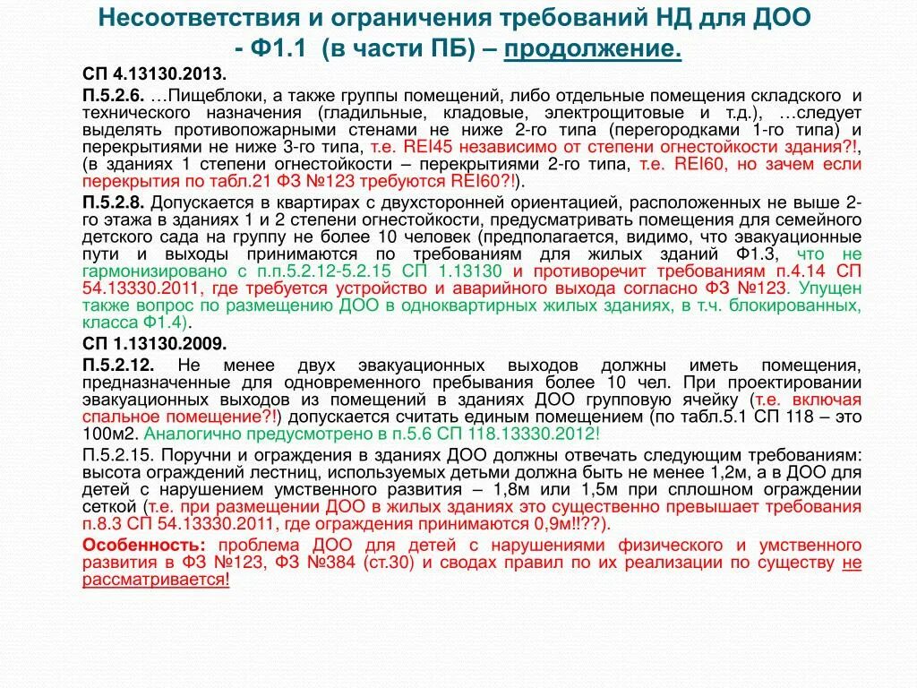 Сп 5.13130 2009 статус на 2023. Требования и ограничения. СП 4.13130.2013 П.5.1.2. П. 5.4.2 СП 2.13130.2020. П. 5.4.2 СП 2.13130.2009.