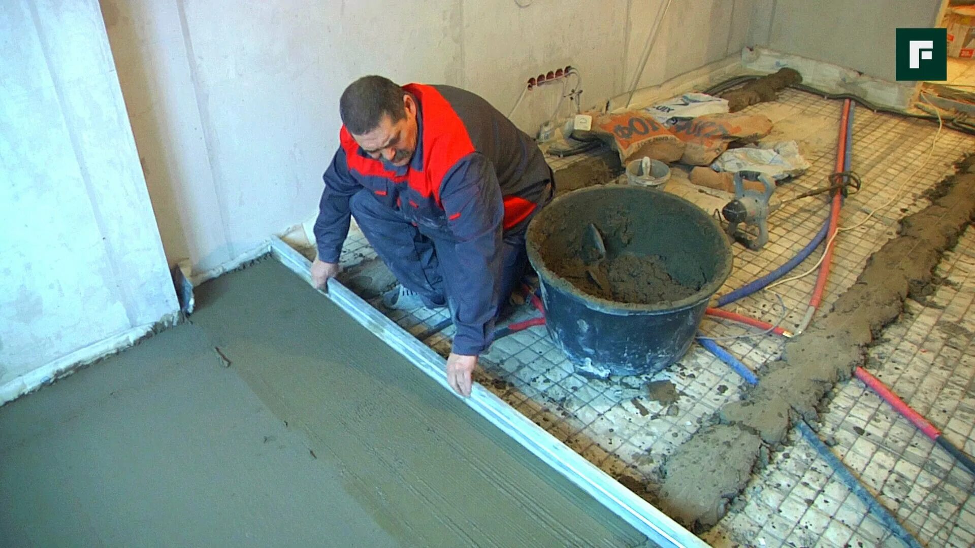 Работы по устройству стяжки