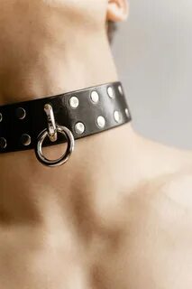 Leather men Collar Kai Black Slave Collar 8 - изображение.