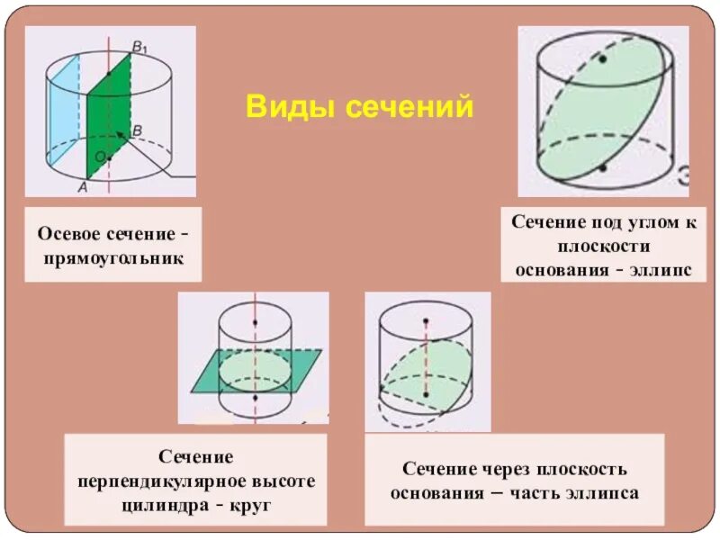 Сечение цилиндра плоскостью под углом. Сечение цилиндра перпендикулярное основанию. сечение цилиндра плоскостью перпендикулярной основанию. виды сечения цилиндра плоскостью. виды сечений цилиндра.