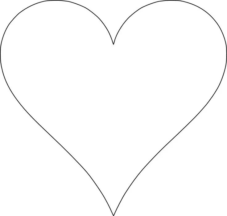 Print Out These 6 Sweet And Free Heart Templates 81A in 2023 Heart shapes templa