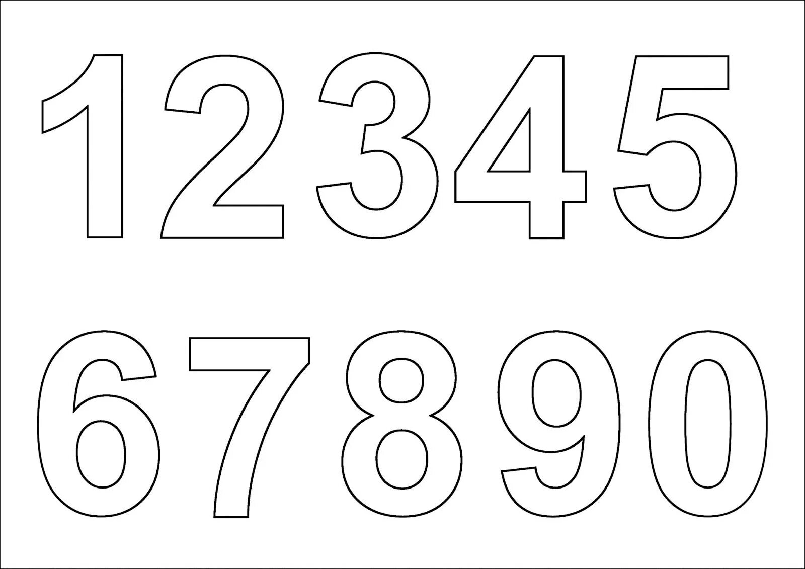 Числа 2 3 4 5