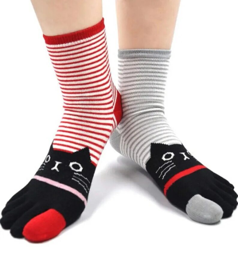 Резиновые носочки. Socks (2 pairs) (dh6096-904). Носки с пальцами женские. Носки с пальцами детские. Резиновые носки с пальцами.