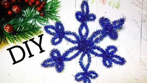 Снежинки из синельной
