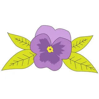 Фиалка нарисовать