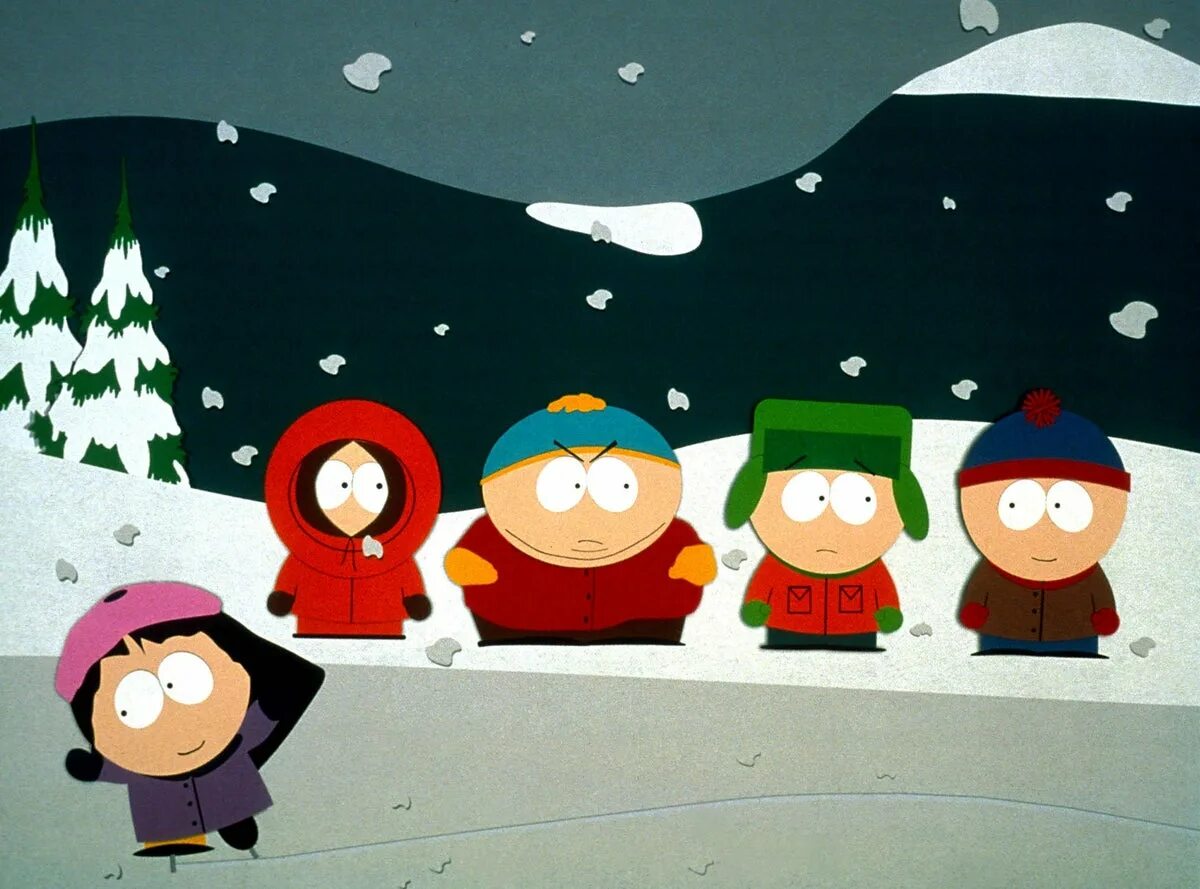 South park snow day купить. Южный парк Южный парк: большой, длинный, необрезанный. Южный парк большой длинный необрезанный Кенни. South Park 1999. Южный парк большой длинный необрезанный персонажи.