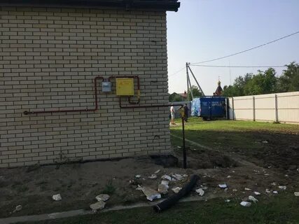 Газовая труба на участке соседа