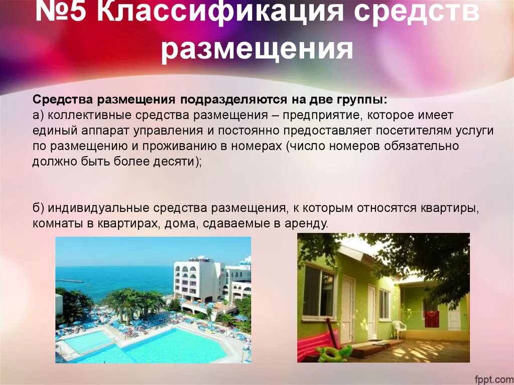 Количество коллективных средств размещения. Классификация средств размещения. классификация коллективных средств размещения. средства размещения туристов. индивидуальные средства размещения.