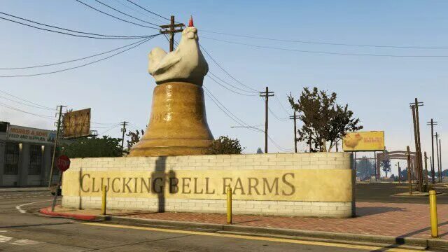 Cluckin bell gta 5. Clucking Bell Farms GTA. Клакин Белл. Clucking Bell ГТА 5. Clucking Bell GTA San Andreas.