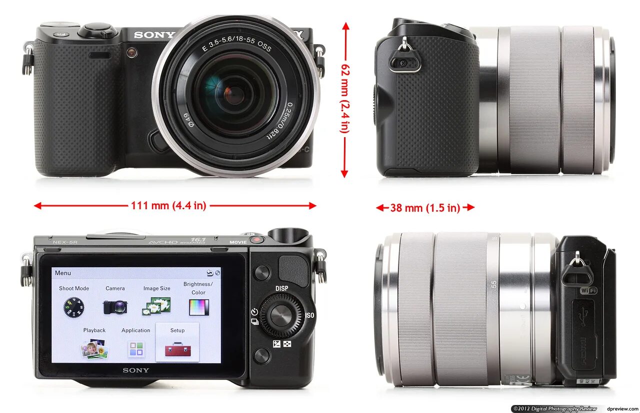 Sony nex 5 как снимает видео Компактная фотокамера Sony Alpha NEX-5ND Black (16.1Mp, 16mm/F2.8+18-55mm/F3.5-5