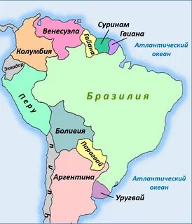 Параллель пересекает страны колумбию бразилию