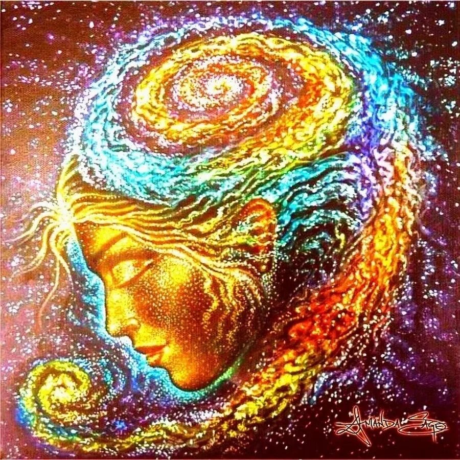 Куча мыслей в голове. Креативность мышления. Материализация мыслей. Идеи потока. Amanda sage.