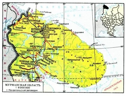 Мурманская область с кем граничит карта