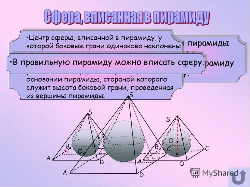 Центр вписанной сферы в пирамиду. Тетраэдр вписанный в сферу. Сфера вписанная в треугольную пирамиду. Описанная сфера тетраэдра. Сферу можно вписать