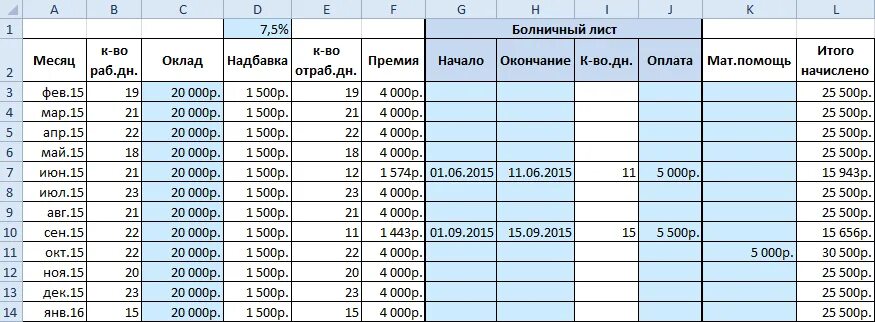 По данным за 6 месяцев. Таблица расчетов отпуска в эксель. Как посчитать средний доход за 12 месяцев. Процент отпускных от зарплаты. Таблица расчета зарплаты yна месяц.